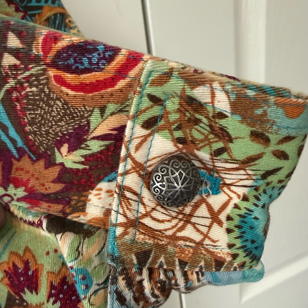 Christopher & Banks Boho Patchwork Jacket XL Crop… - image 4